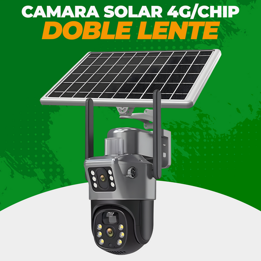 Cámara 4G/CHIP solar de doble lente