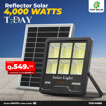 Reflector led solar potencia de 4,000 watts