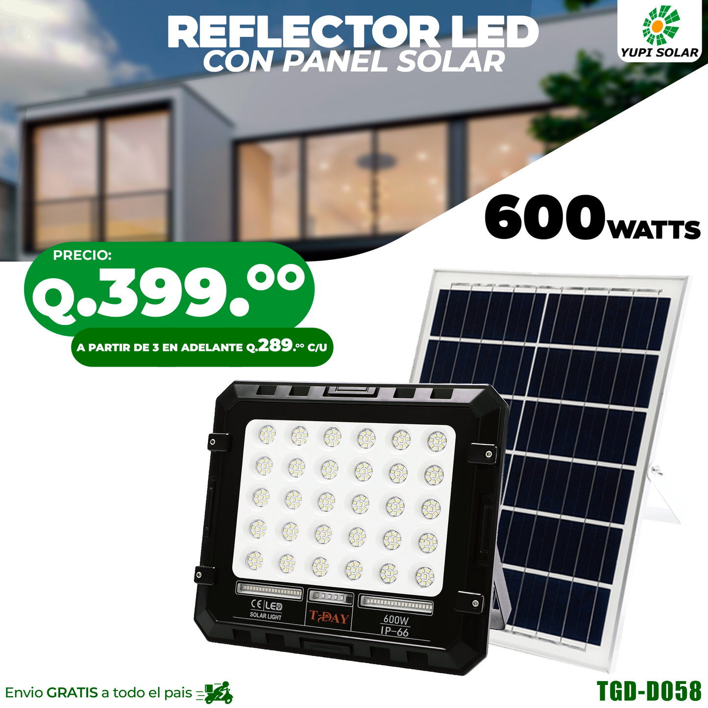 Reflector Solar tipo industrial 600W