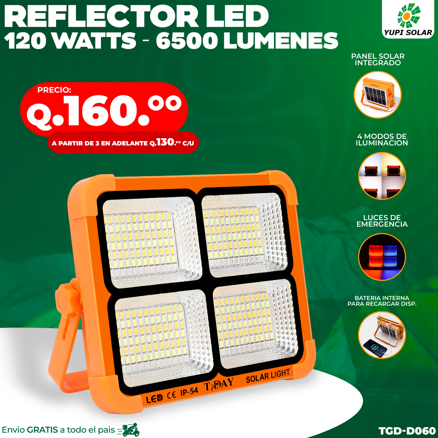 Reflector led multifuncional 120 Watts