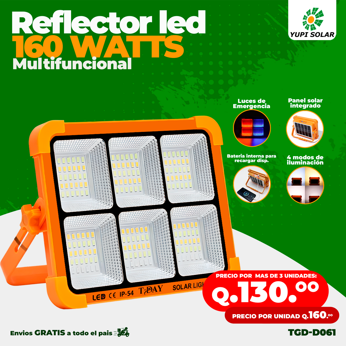 Reflector Led Multifuncional de 160 Watts