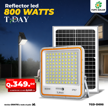 Reflectores con panel solar de 800 watts
