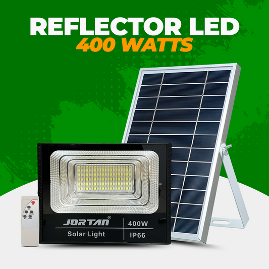 Reflector Led de 400 Watts con Panel Solar