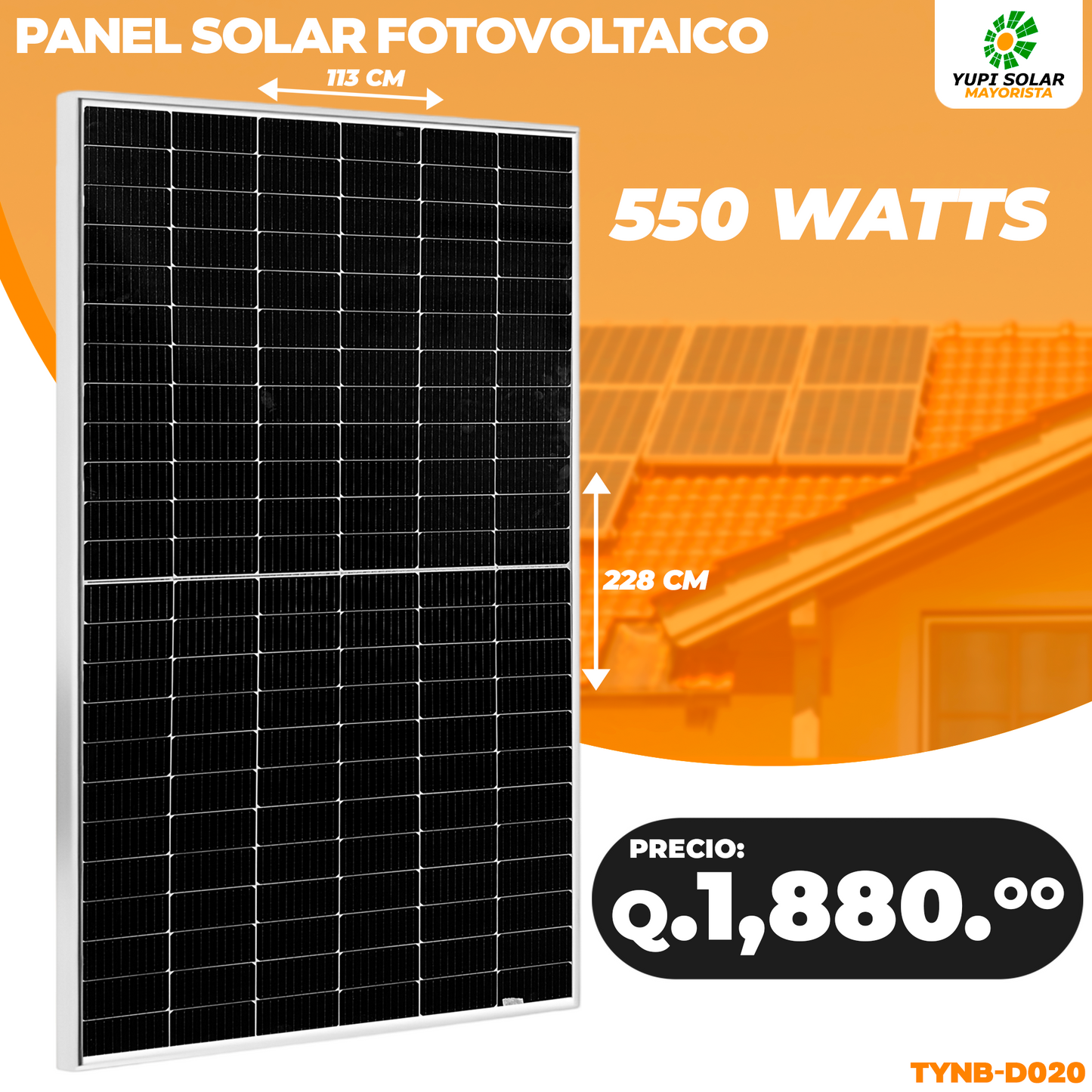 Panel solar 550 Watts