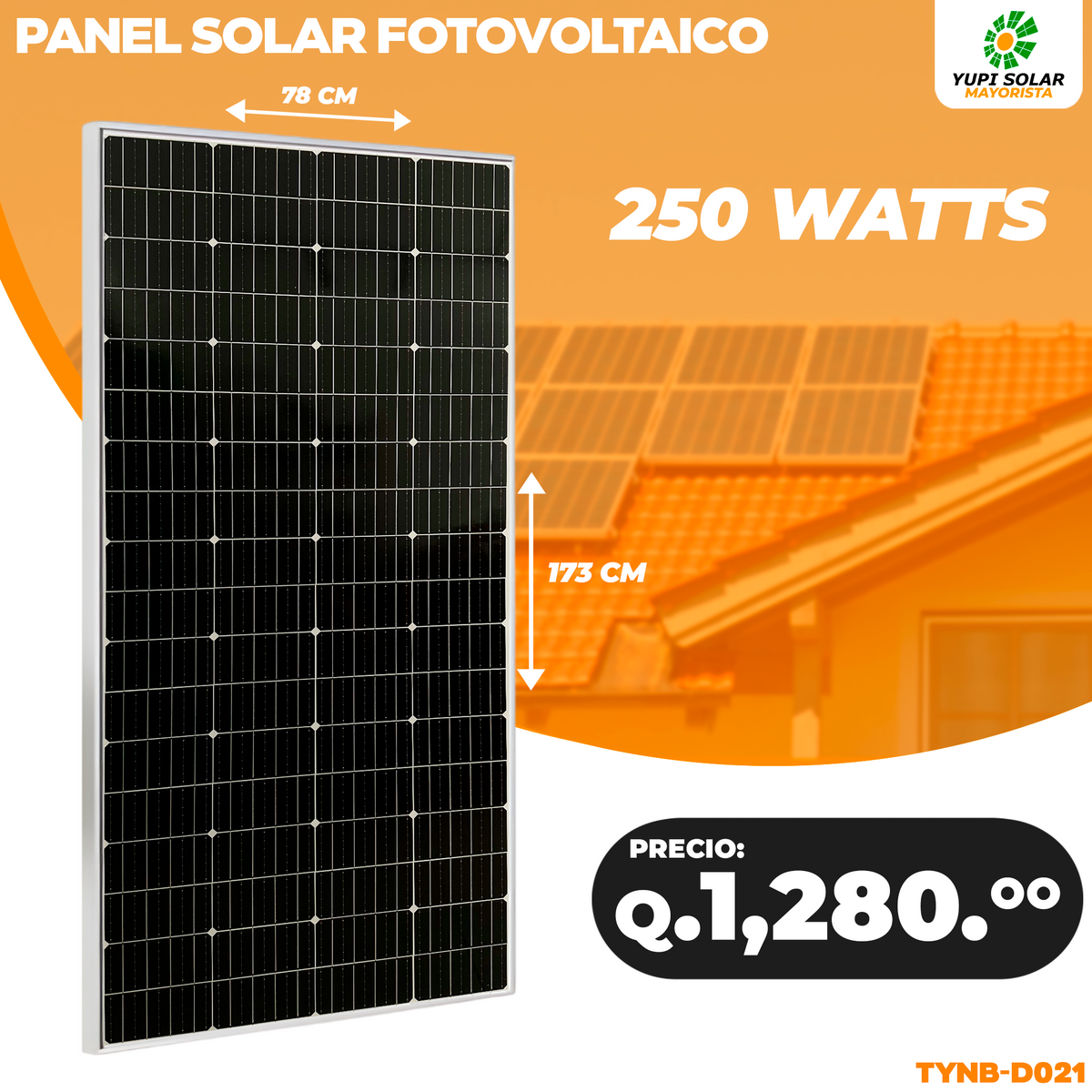 Panel solar 250 Watts – Yupi Solar