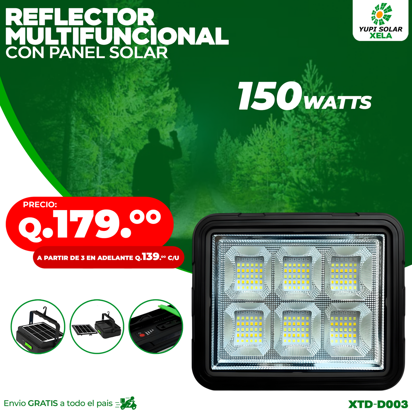 Reflector multifuncional 150 watts