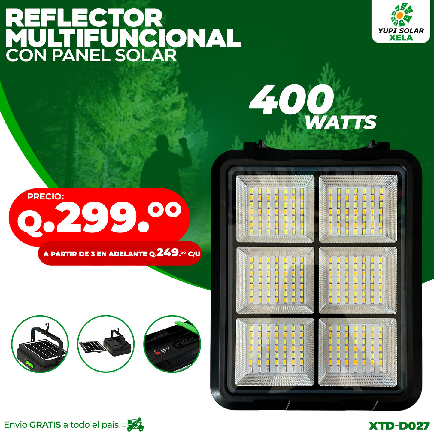 Reflector multifuncional 400 watts