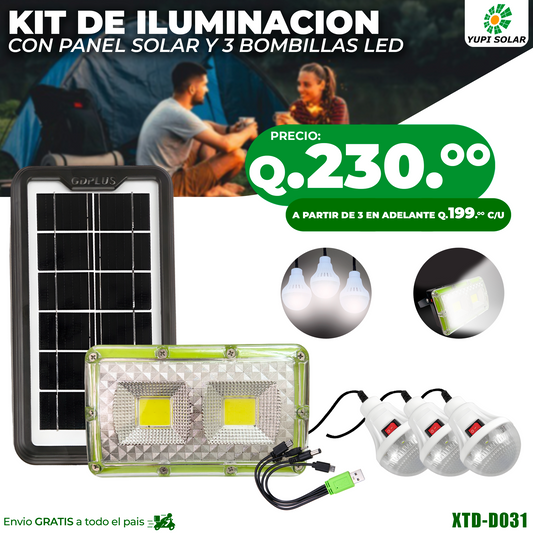 Kit Solar multifuncional con panel solar