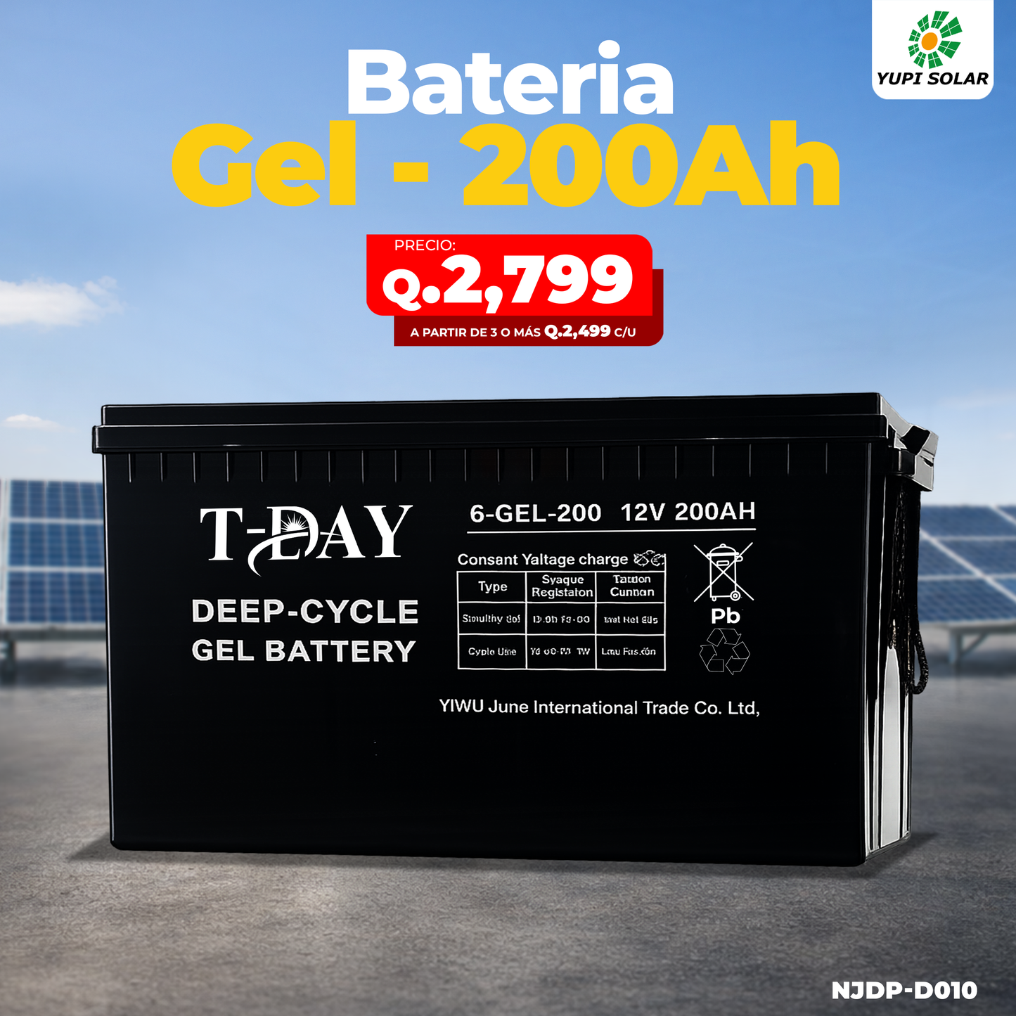Batería de Gel 12V - 200AH