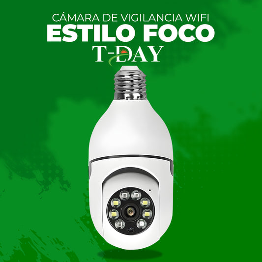 Camara de Seguridad Espía 360° WIFI Tipo Bombillo