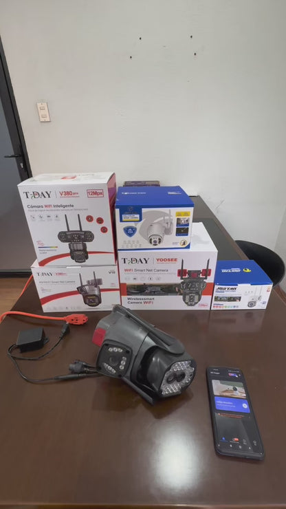 Cámara WiFi de doble lente 12MPX